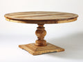 Tavolo da giardino - Legno - 140x140x76 cm - Naturale - Stile rustico classico