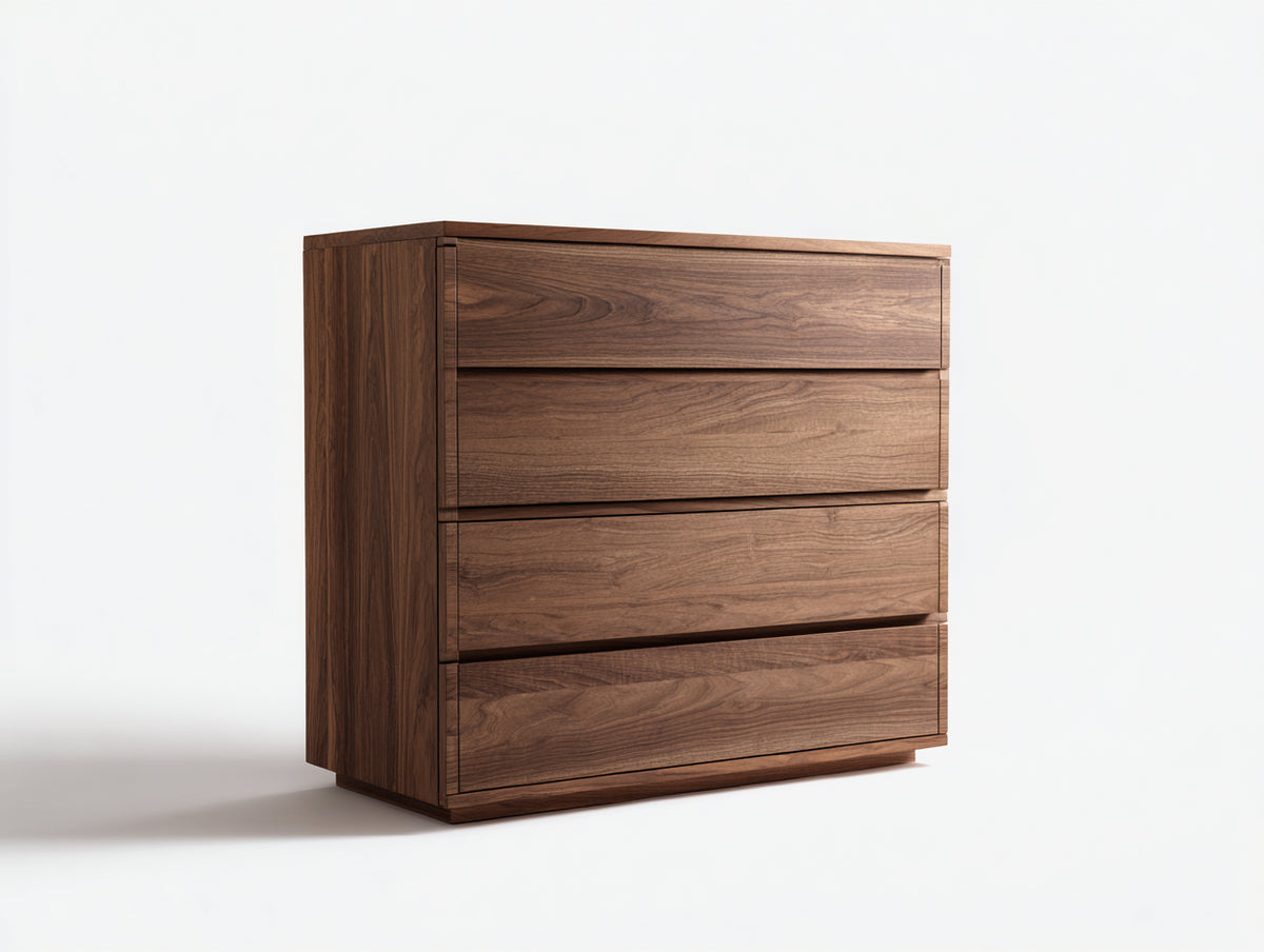 Cassettiera - Legno - 90x46x96 cm - Marrone noce - Moderno minimalista