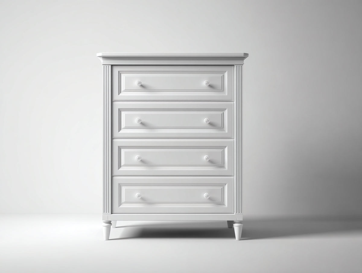 Cassettiera - Legno - 86x45x106 cm - Bianco - Classico