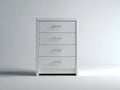 Cassettiera - Legno - 79x43x101 cm - Bianco - Contemporaneo