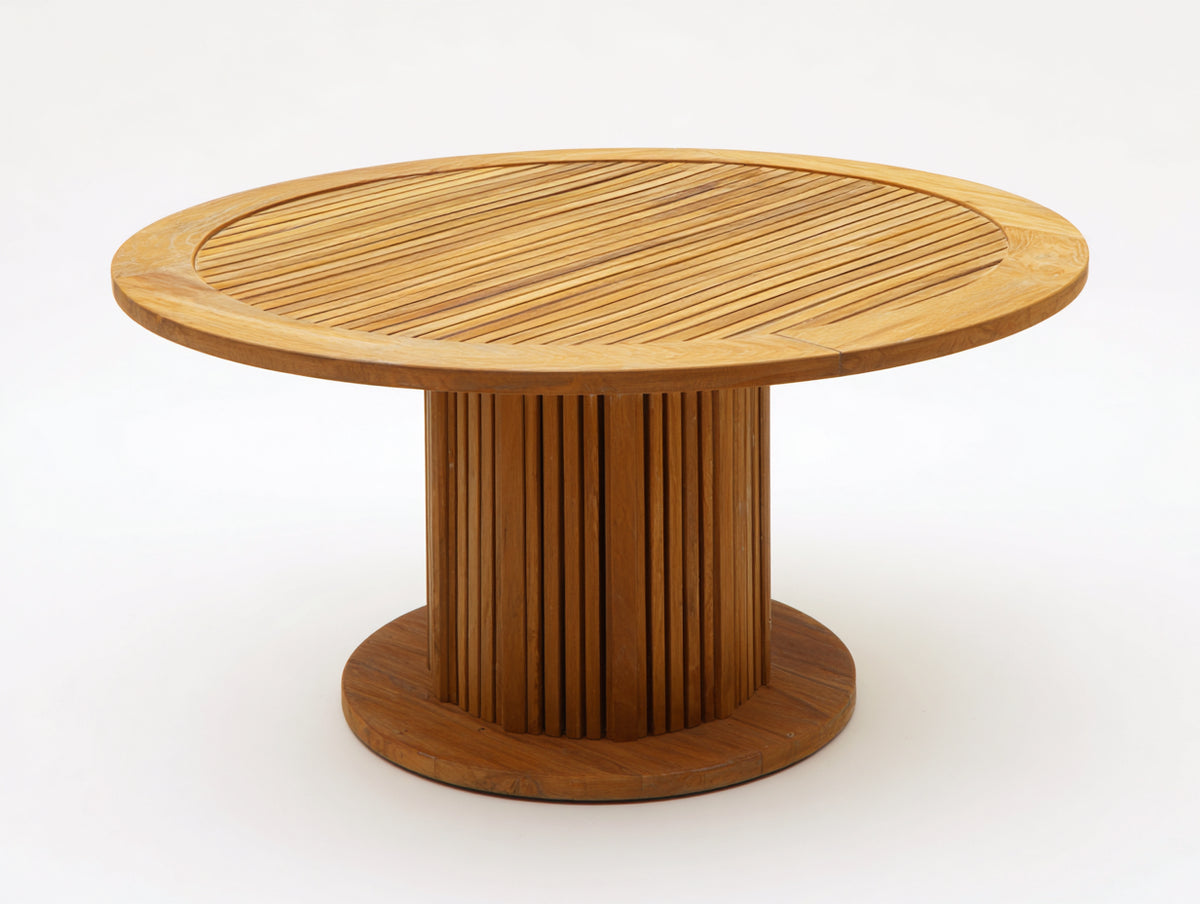 Tavolo da giardino - Legno - 132x132x76 cm - Marrone miele - Stile moderno