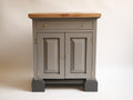 Credenza - Legno - 82x42x96 cm - Grigio tortora-Legno naturale - Stile classico contemporaneo