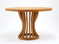 Tavolo da giardino - Legno - 130x130x75 cm - Marrone miele - Stile moderno scultoreo