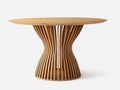 Tavolo da giardino - Legno - 136x136x76 cm - Naturale caldo - Stile organico contemporaneo