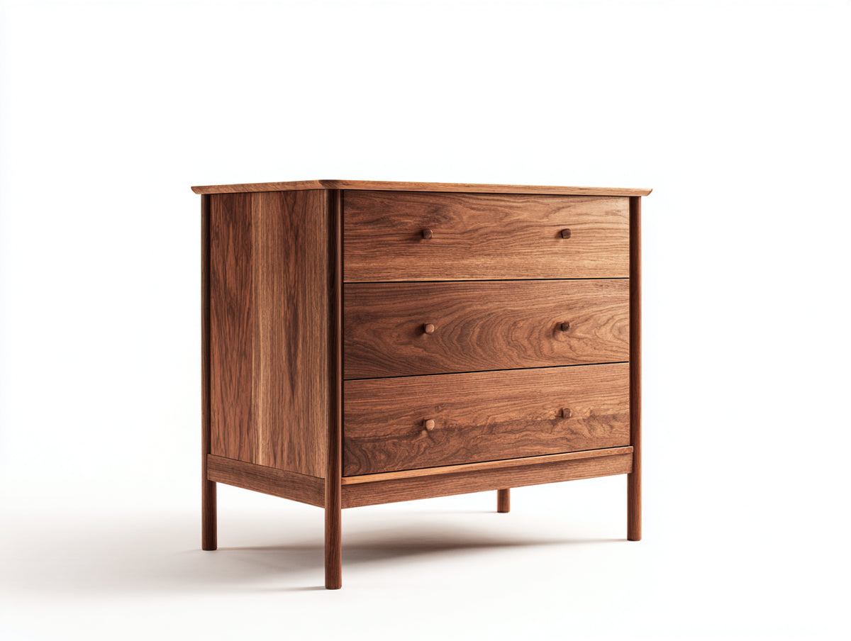 Cassettiera - Legno - 89x44x92 cm - Marrone noce - Shaker