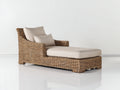 Lettino prendisole - Rattan-Tessuto - 192x88x82 cm - Naturale-Beige - Stile contemporaneo