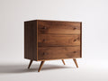 Cassettiera - Legno - 82x44x121 cm - Marrone noce - Mid-century moderno