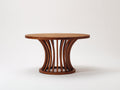 Tavolo da giardino - Legno - 124x124x75 cm - Marrone scuro - Stile contemporaneo organico
