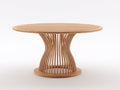Tavolo da giardino - Legno - 138x138x76 cm - Naturale - Stile organico
