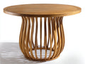 Tavolo da giardino - Legno - 128x128x75 cm - Marrone naturale - Stile organico