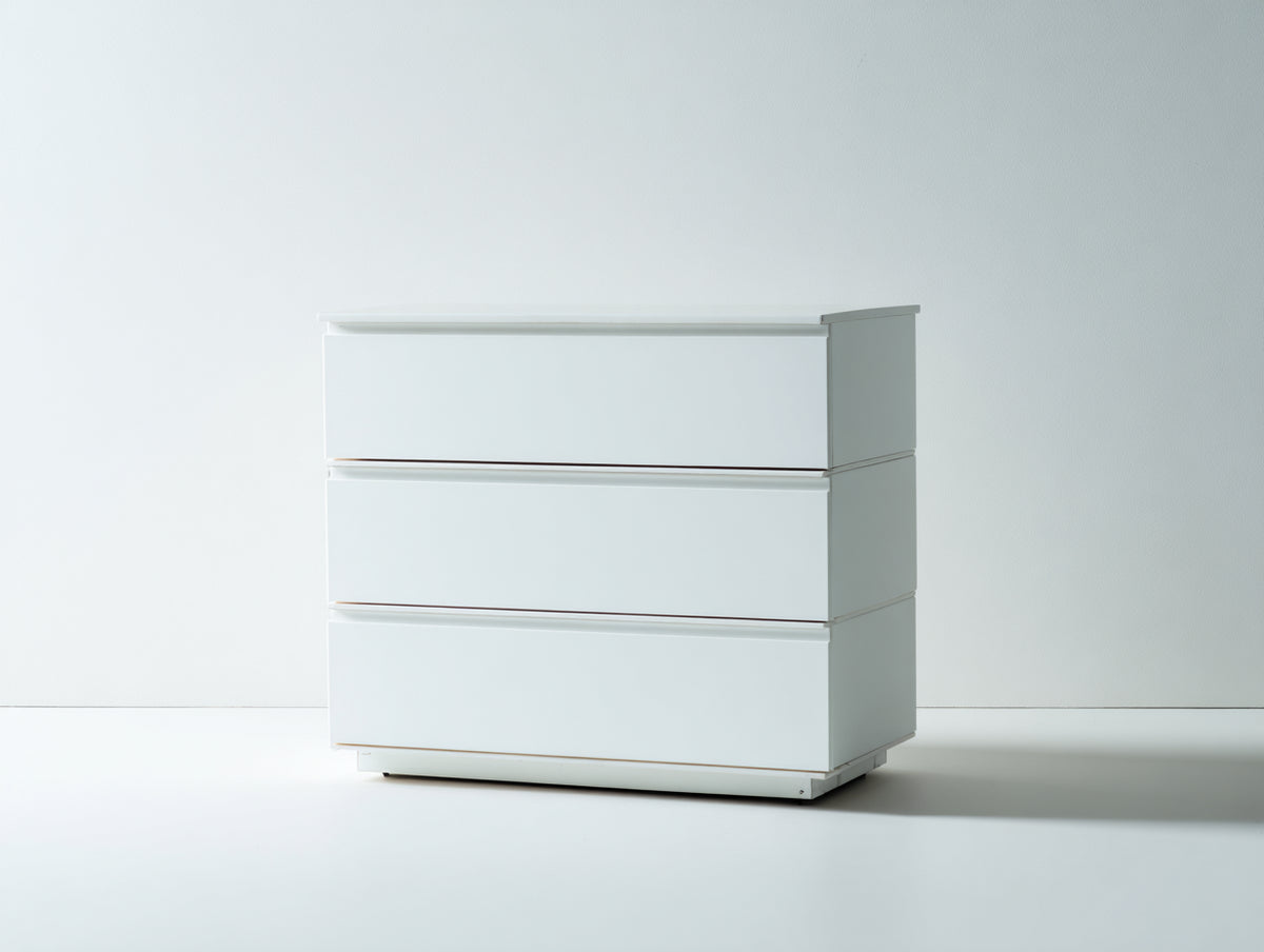 Cassettiera - Legno - 81x44x83 cm - Bianco - Minimalista